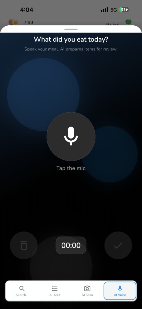 HealFit AI Voice food logging